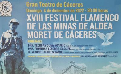 XVIII FESTIVAL FLAMENCO  DE LAS MINAS DE ALDEA MORET DE CÁCERES (Edición  2022)